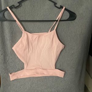 Light Pastel pink colored crop top